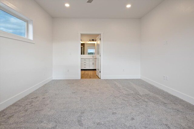 view of carpeted spare room