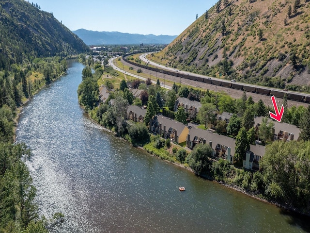 1915 E Broadway St, Missoula, MT 59802 - birds eye view of property featuring a water and mountain view