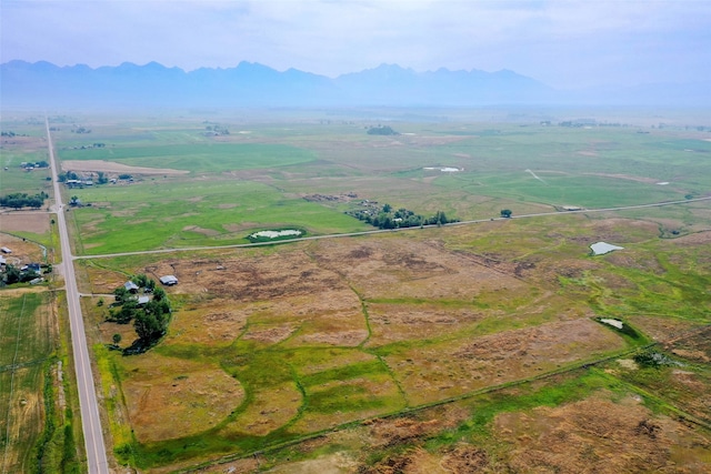 aerial view with a rural view