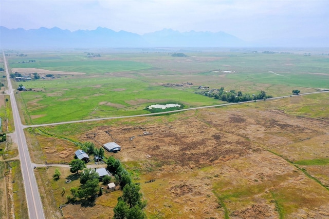 aerial view with a rural view