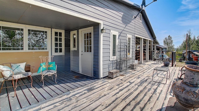 view of wooden deck