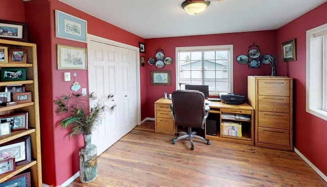 33953 Fox Rd, Polson, MT 59860 - office area with wood finished floors and baseboards