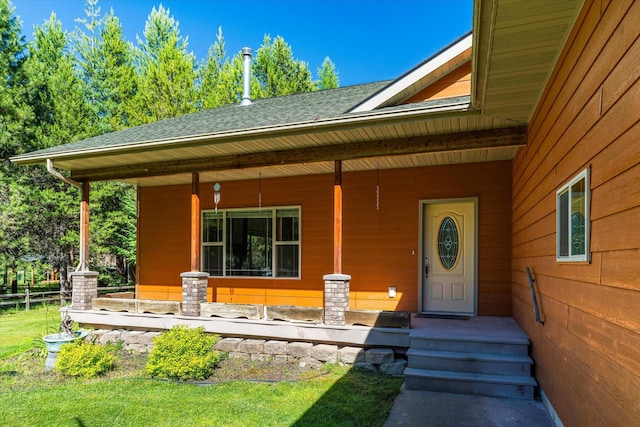 view of doorway to property