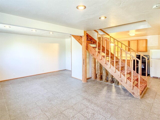 interior space with white refrigerator