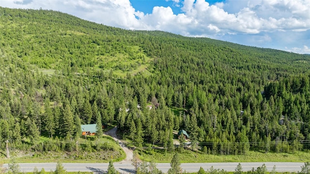 8100 US Highway 2 W, Marion, MT 59925 - aerial view of a heavily wooded area and a mountain backdrop