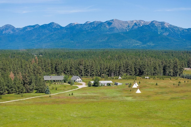 property view of mountains featuring a rural view