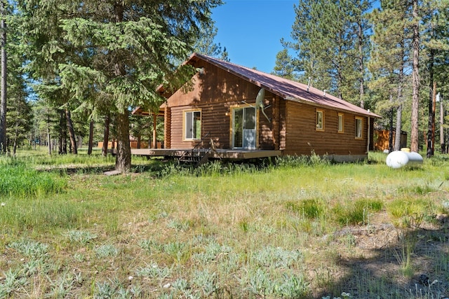 view of front of property with metal roof