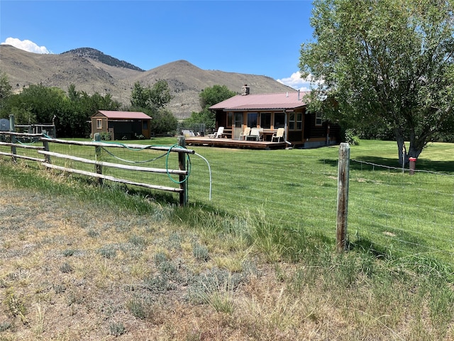 240 Ponderosa Rd, Melrose, MT 59743 - view of yard featuring a mountain view