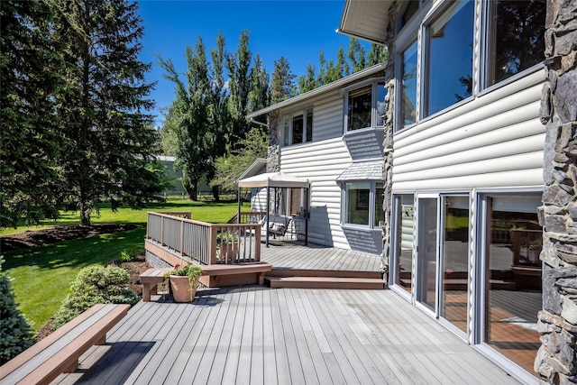 417 Sirucek Ln, Kalispell, MT 59901 - deck featuring a yard