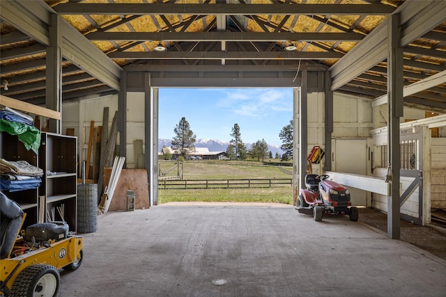 417 Sirucek Ln, Kalispell, MT 59901 - garage with a mountain view