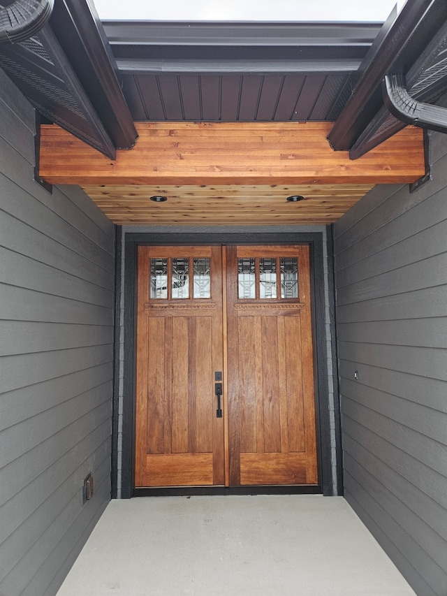 view of doorway to property