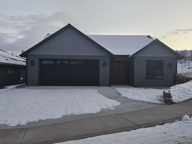 view of front of home featuring a garage