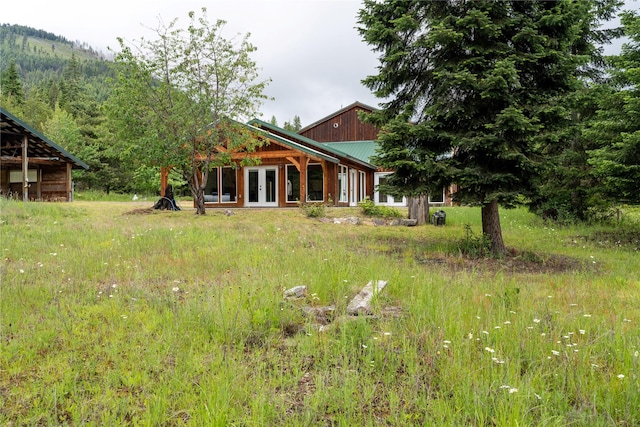 96 S Sanctuary Loop, Heron, MT 59844 - view of yard with french doors