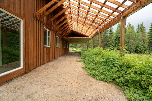 view of horse barn