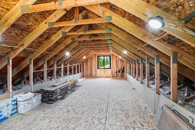 view of attic