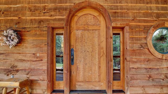 view of doorway to property