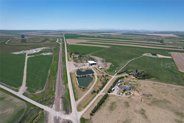 drone / aerial view with a rural view