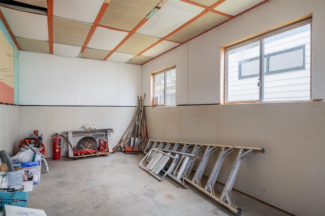 miscellaneous room featuring concrete floors