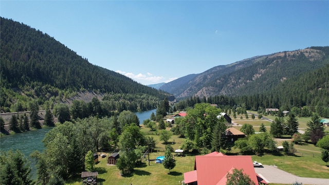 property view of mountains featuring a water view