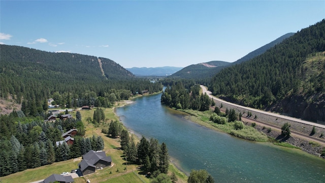 water view with a mountain view