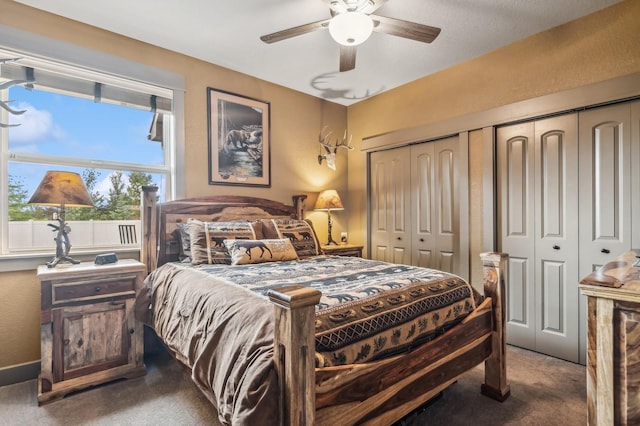 282 Mcwenneger Dr, Kalispell, MT 59901 - carpeted bedroom with ceiling fan