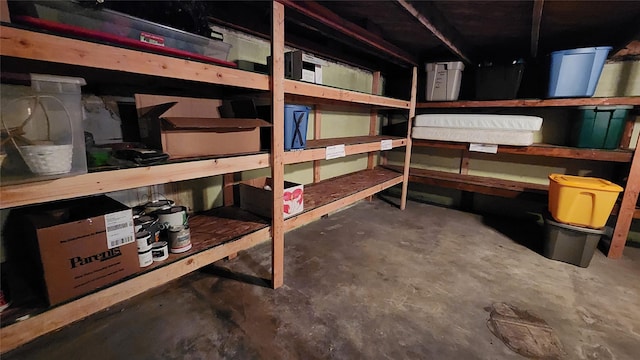 view of storage room