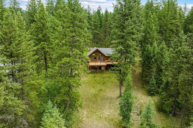 112 Glen View Dr, Eureka, MT 59917 - birds eye view of property featuring a view of trees