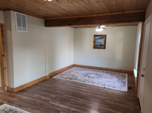 213 Washington St, Thompson Falls, MT 59873 - dining room featuring wood finished floors, wood ceiling, ceiling fan, baseboards, and visible vents