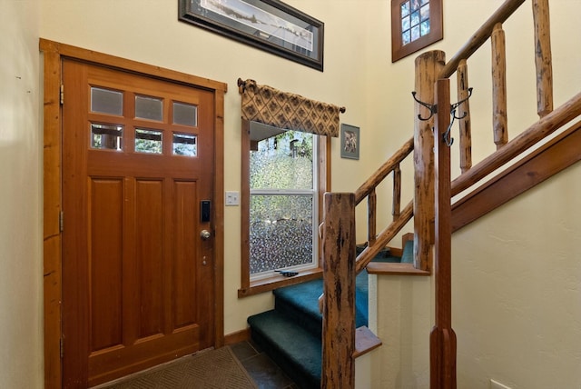 view of tiled foyer