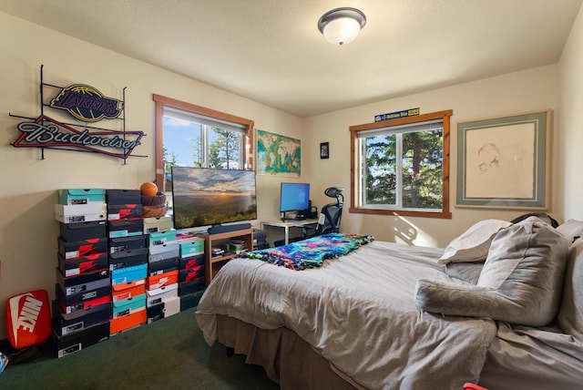 bedroom featuring carpet flooring