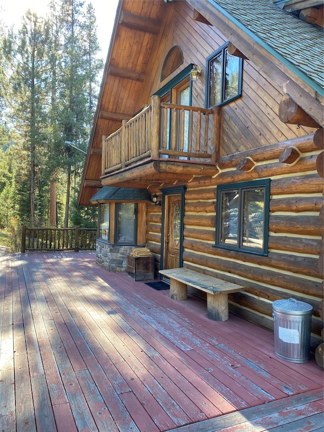 view of wooden terrace