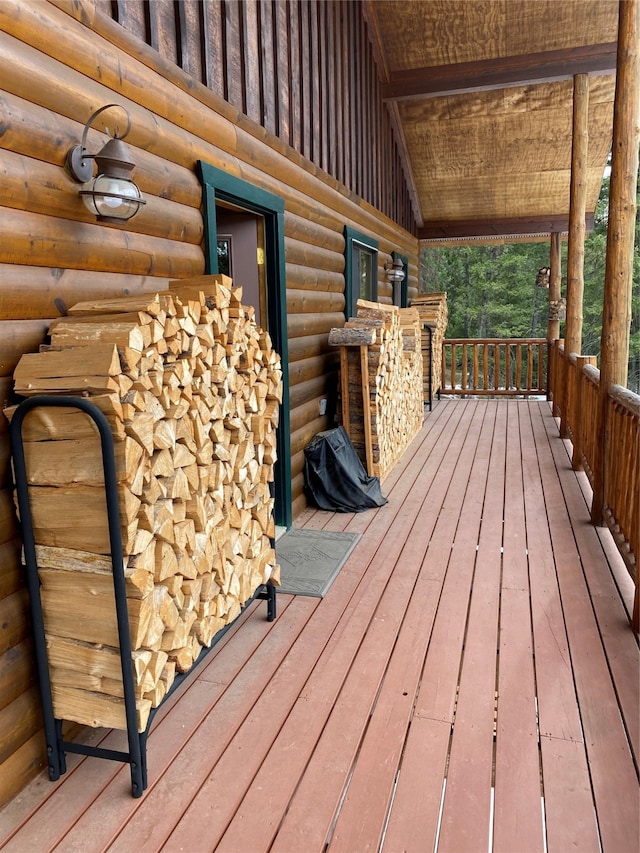 view of wooden terrace