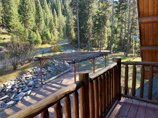 view of wooden terrace