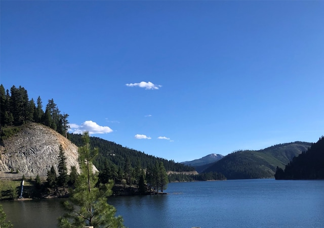 property view of water with a mountain view