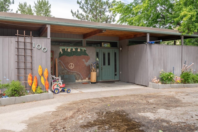 view of doorway to property