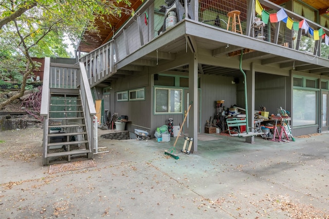 rear view of property with a patio area