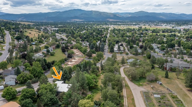 aerial view featuring a mountain view