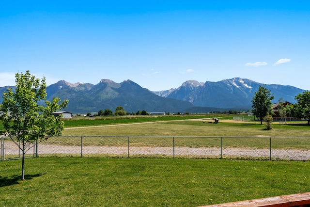 mountain view with a rural view