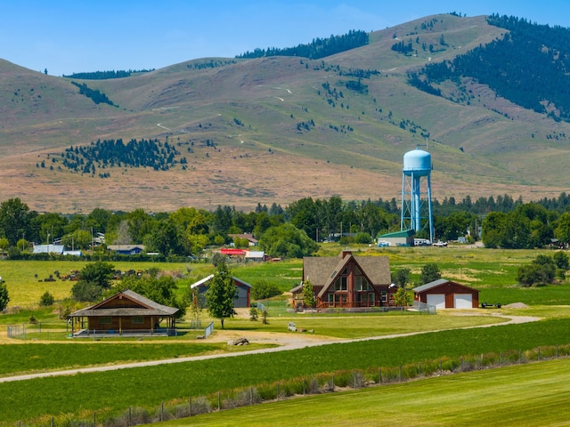 property view of mountains with a rural view