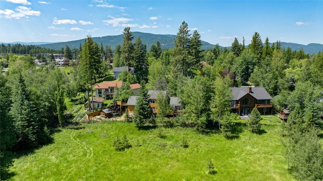 963 Colorado Ave, Whitefish, MT 59937 - view from above of property featuring a forest and mountains