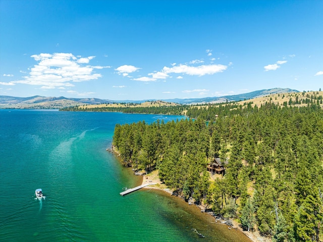 property view of water featuring a mountain view