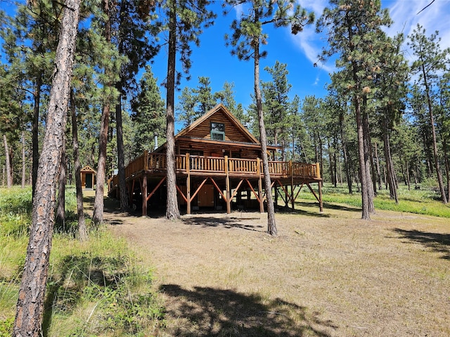 exterior space with a wooden deck