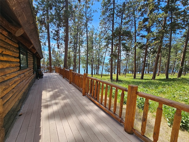 view of wooden deck