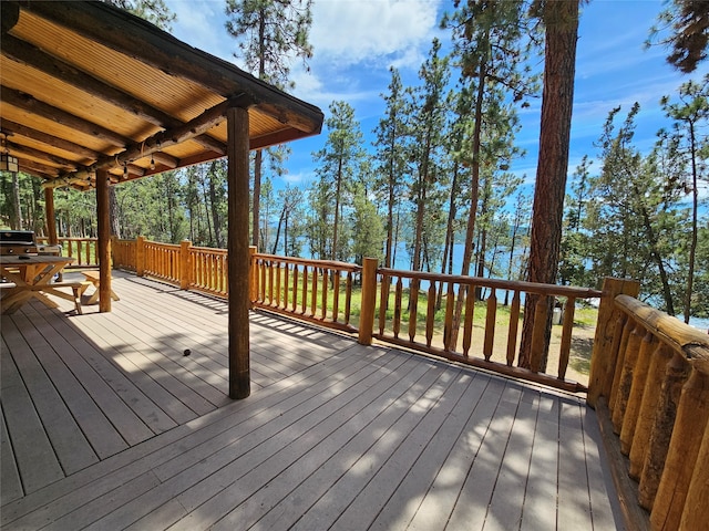 view of wooden terrace