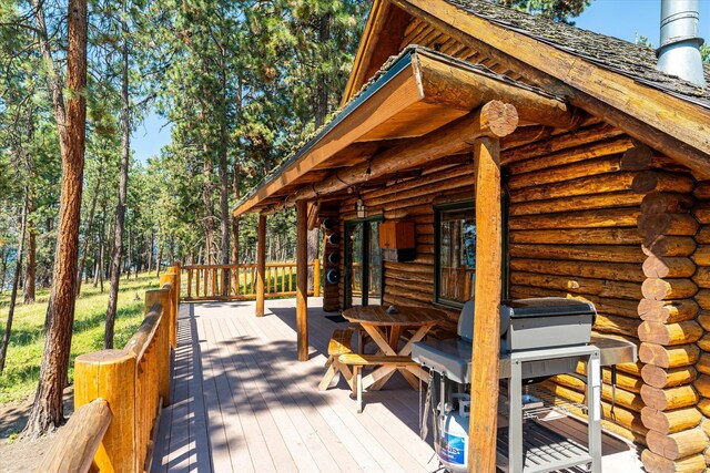 view of wooden deck