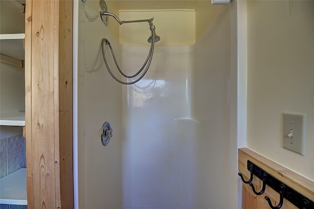 interior details with walk in shower