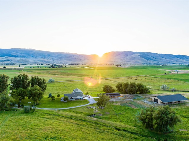 property view of mountains featuring a rural view