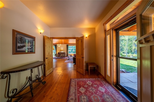 interior space featuring hardwood / wood-style floors