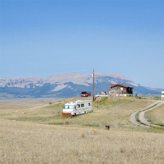 mountain view with a rural view