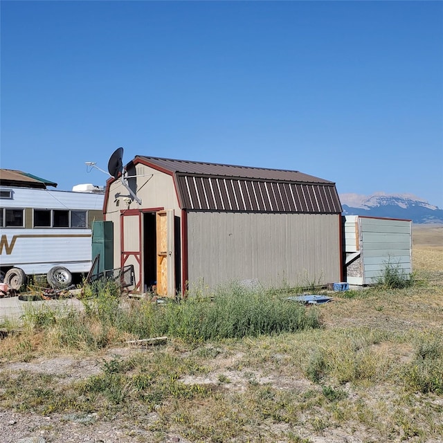 view of pole building